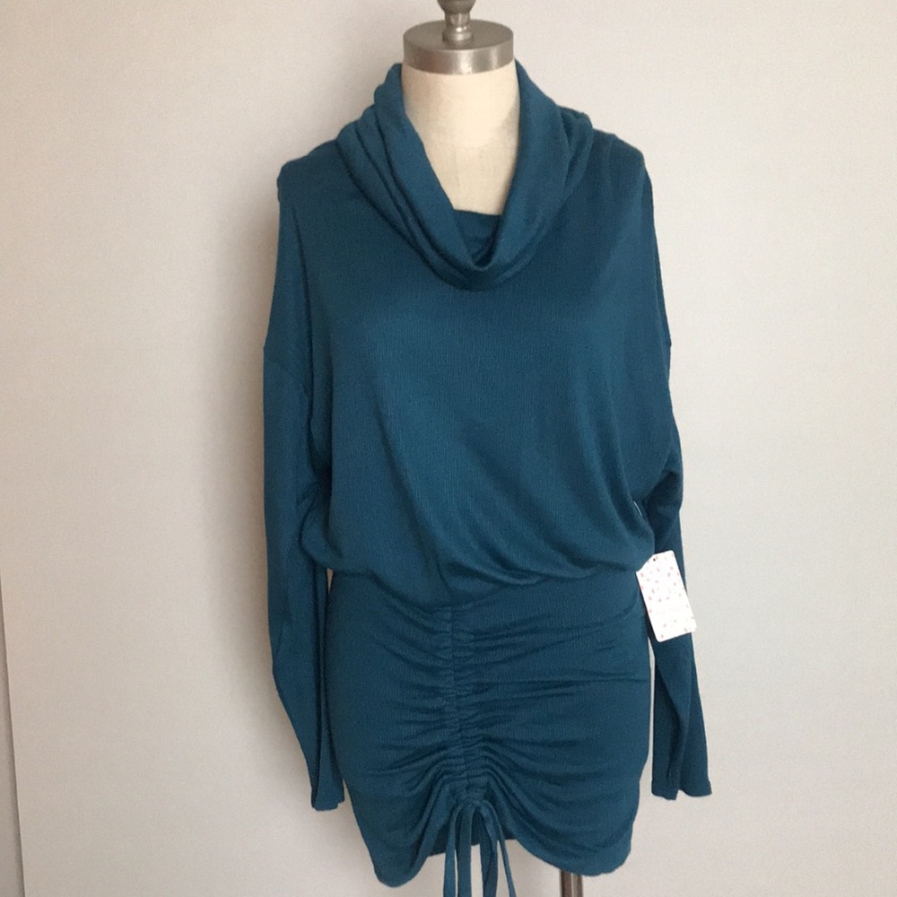 Free People sundown dark green dress size M